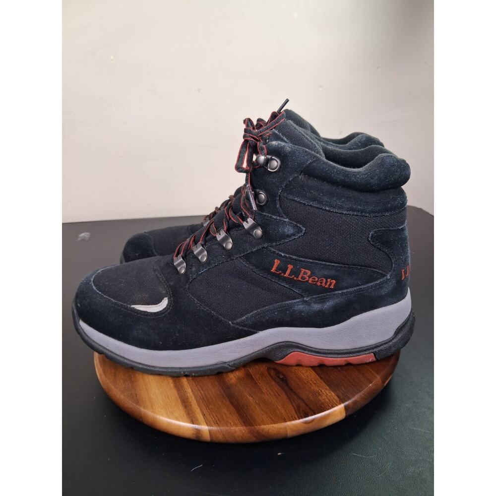LL Bean Hiking Boots Black Suede Men's shoes size 11